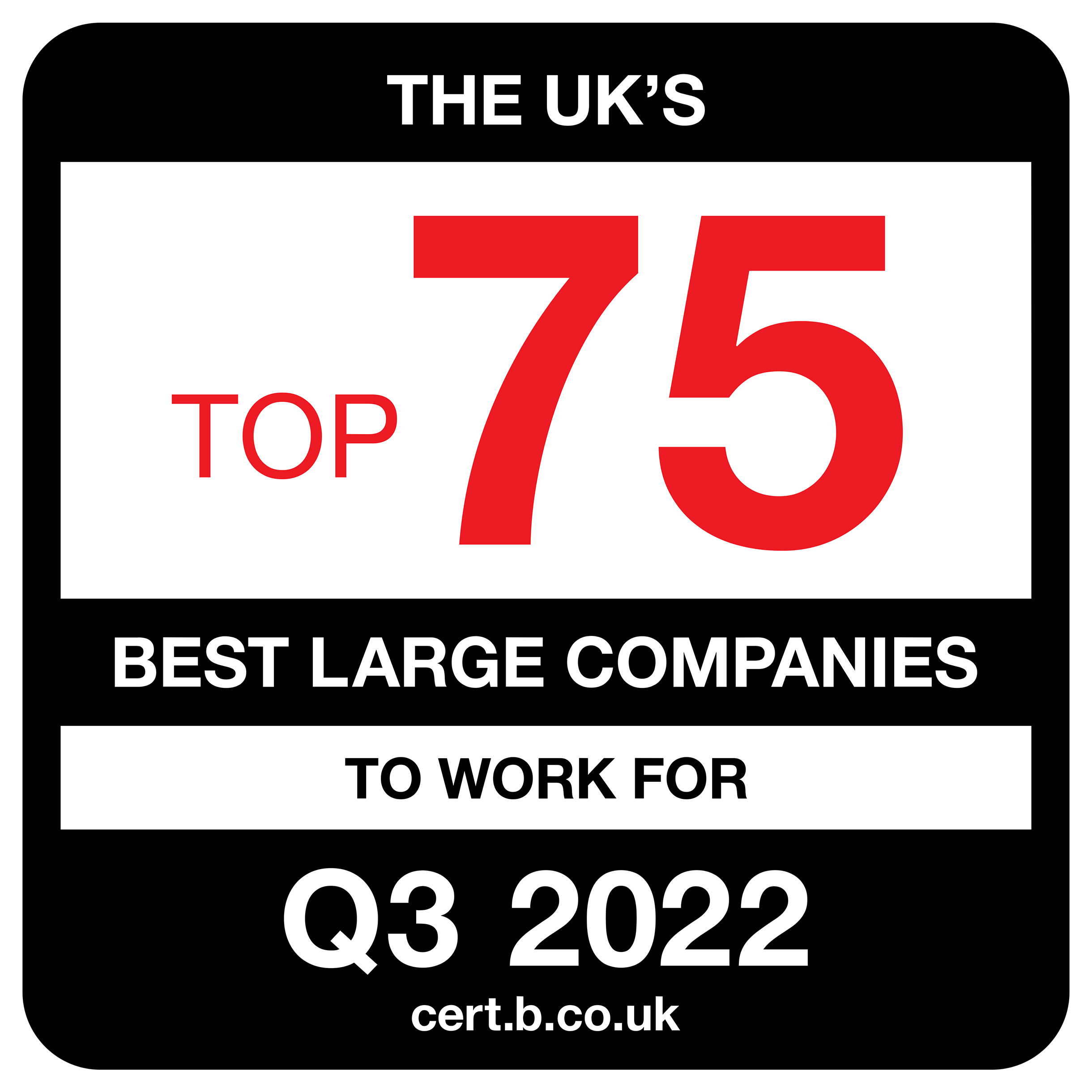 Best Companies The UK's Top 75 Best Large Companies to Work For